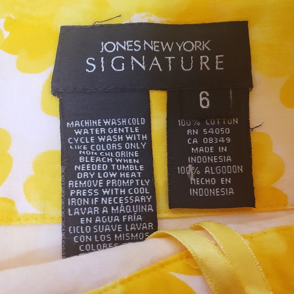Jones New York signature yellow and white skirt - Picture 7 of 8